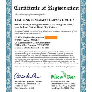 Tam Hang Pharmacy Certificate 1200 Min